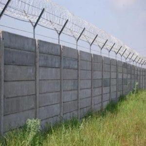 Precast Wall With GI Barbed Wire Fencing in Indore